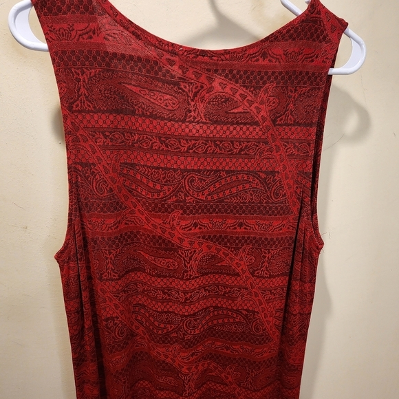 Coldwater Creek Women's Red Long Sleevesless Duster Tunic Size S - Picture 9 of 10